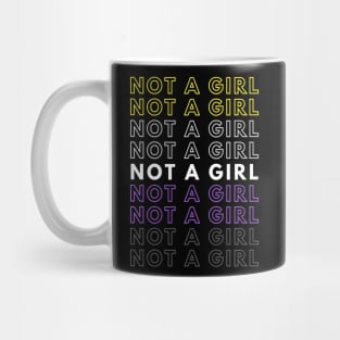 Not A Girl | Nonbinary Pride Gift | Christmas Present for Enby Mug